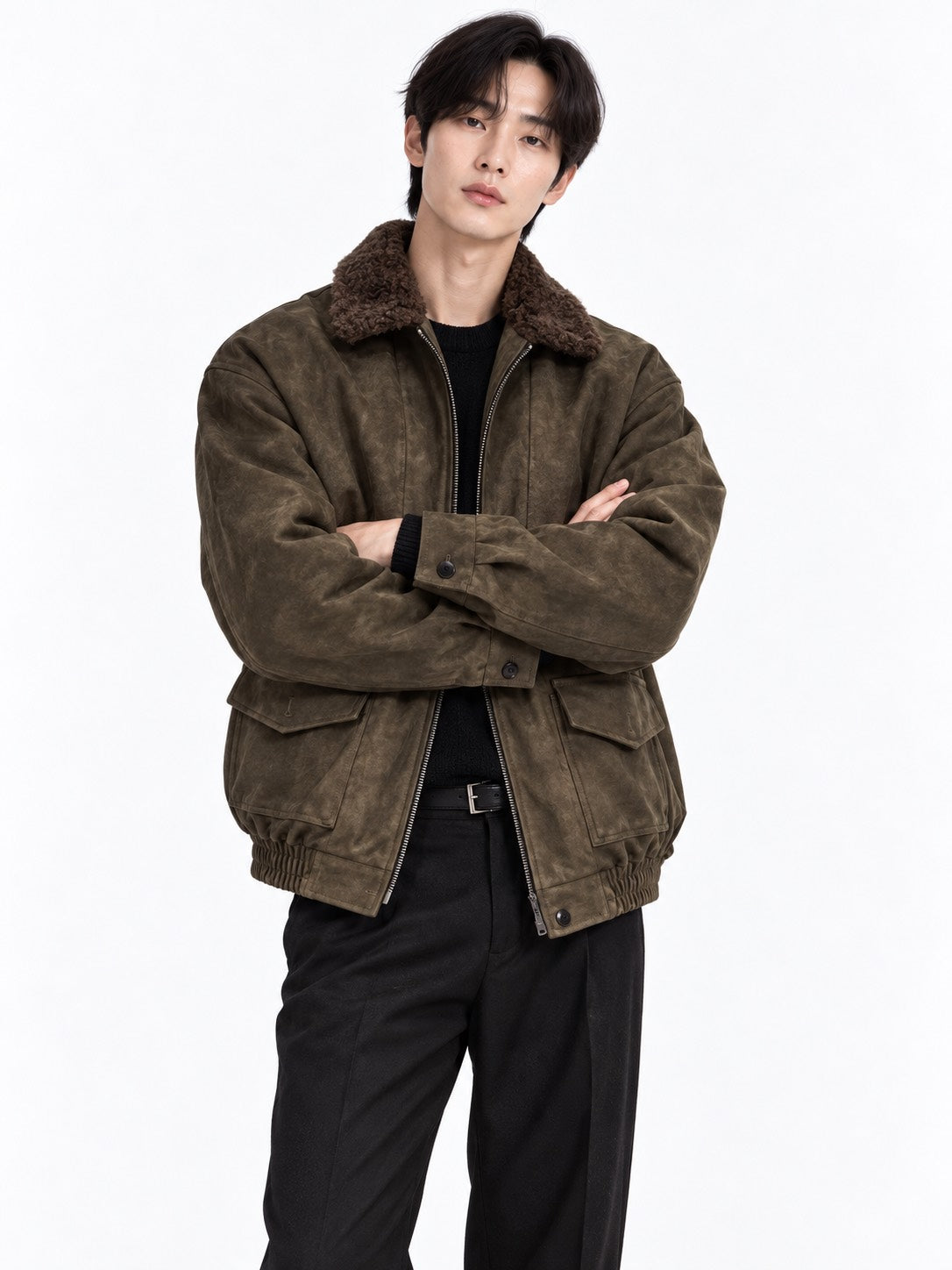 Retro Grunge Suede Jacket