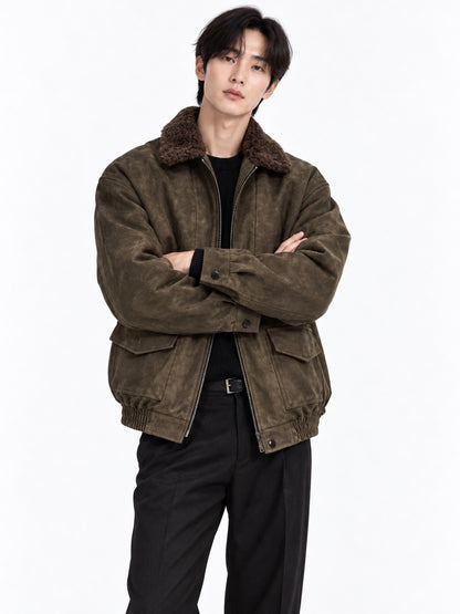 Retro Grunge Suede Jacket