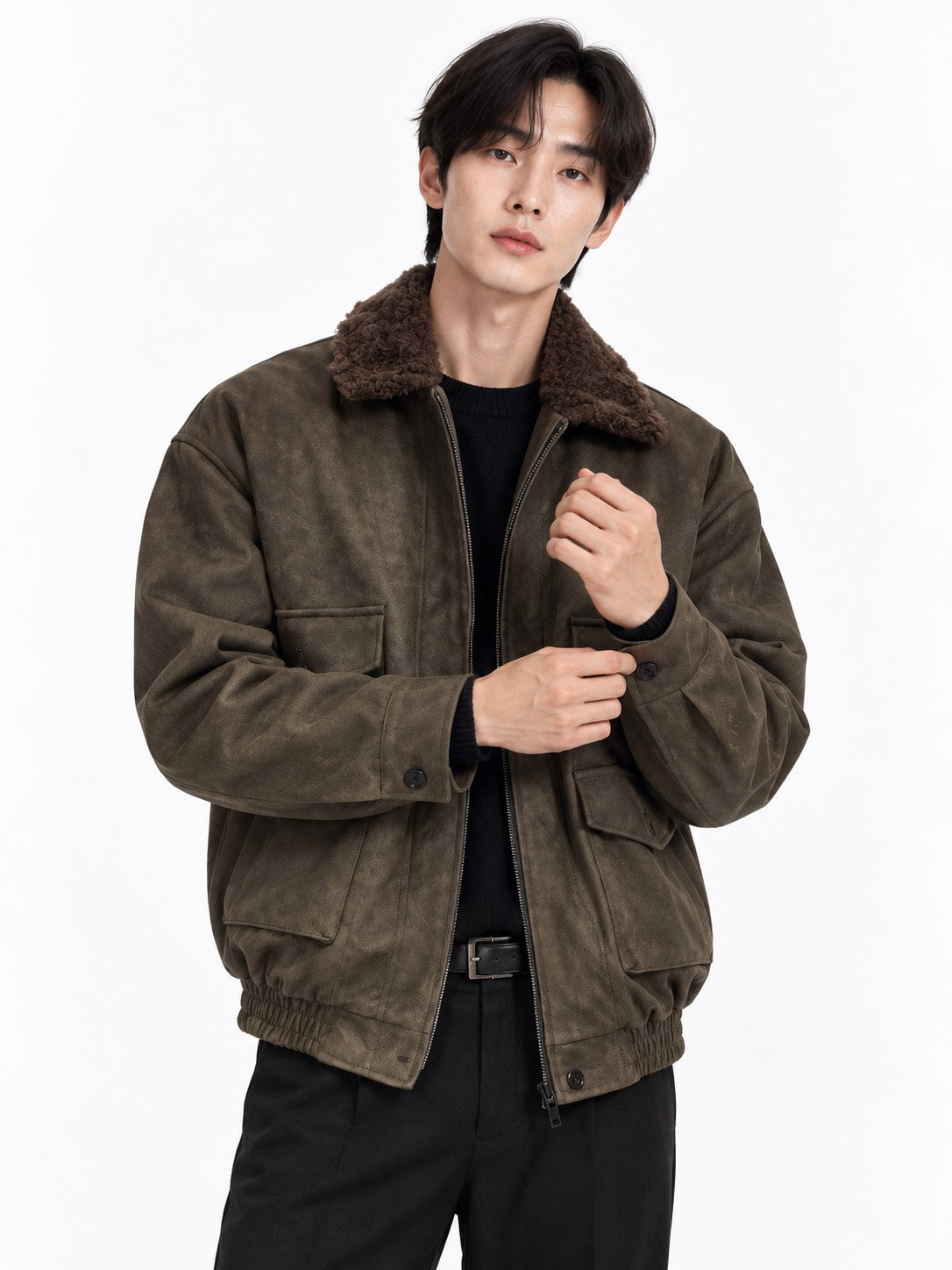 Retro Grunge Suede Jacket