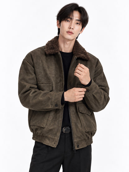 Retro Grunge Suede Jacket