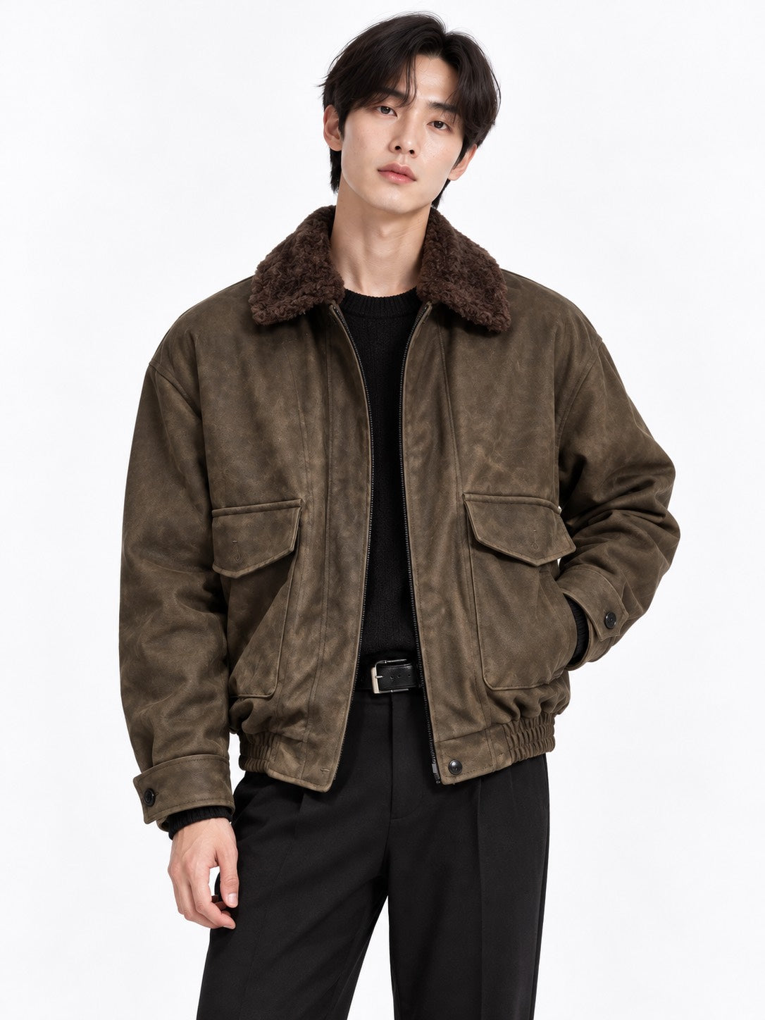 Retro Grunge Suede Jacket