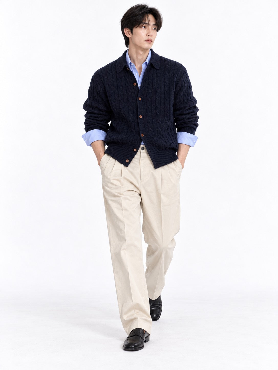 Men's trendy knit cardigan