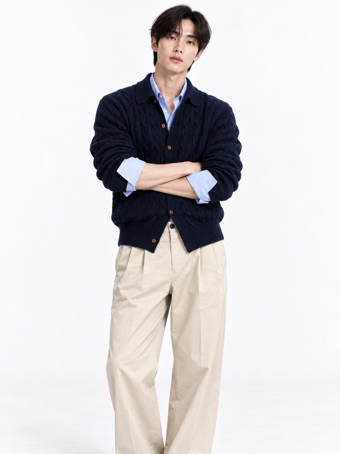 Men's trendy knit cardigan