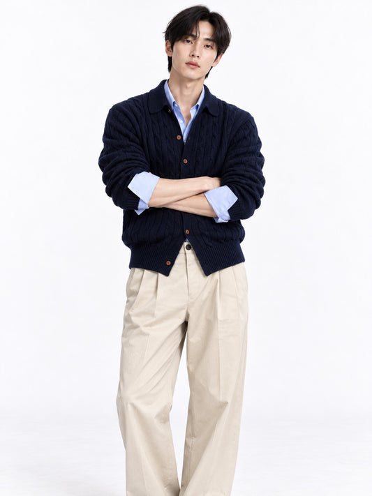 Men's trendy knit cardigan