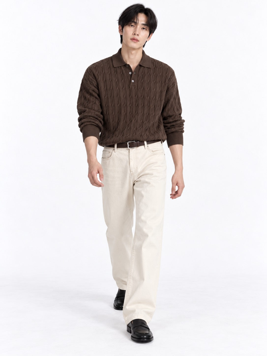 Twisted Knit Pullover Sweater